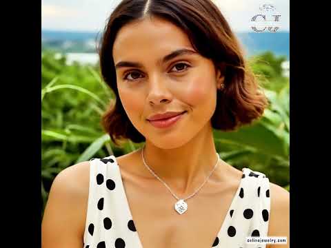 Moissanite Cube Pendant Necklace