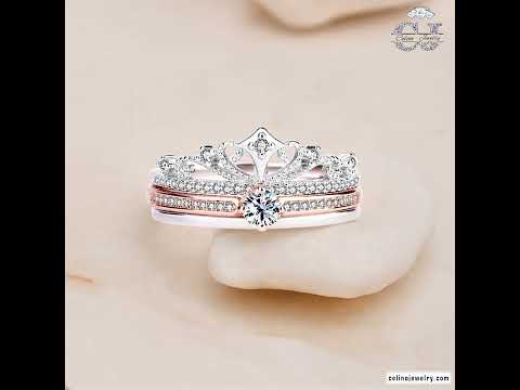 Moissanite Crown Ring