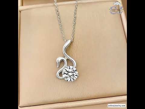 Moissanite Swan Necklace