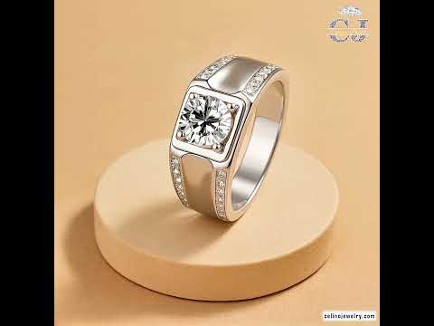 Moissanite Wedding Ring for Men