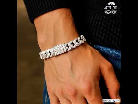 Moissanite Cuban Chain Bracelet